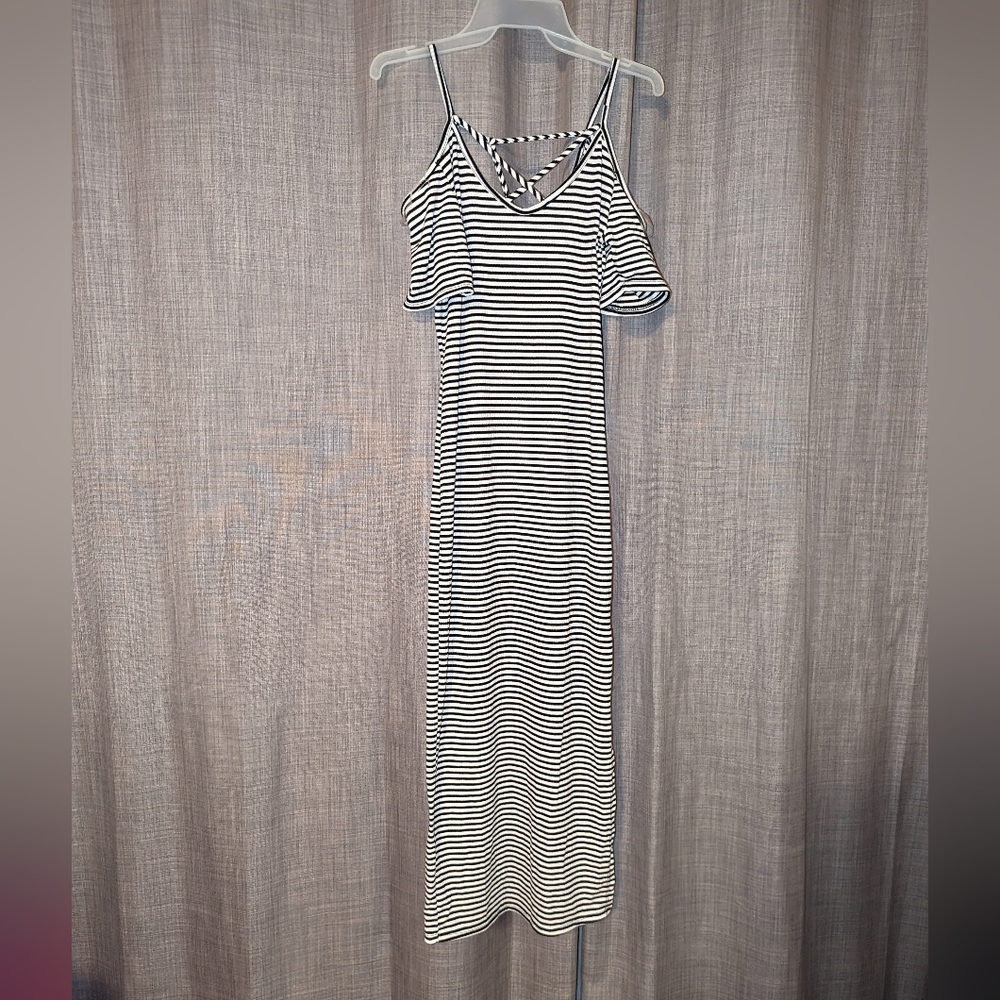 Black & White striped maxi dress Size S